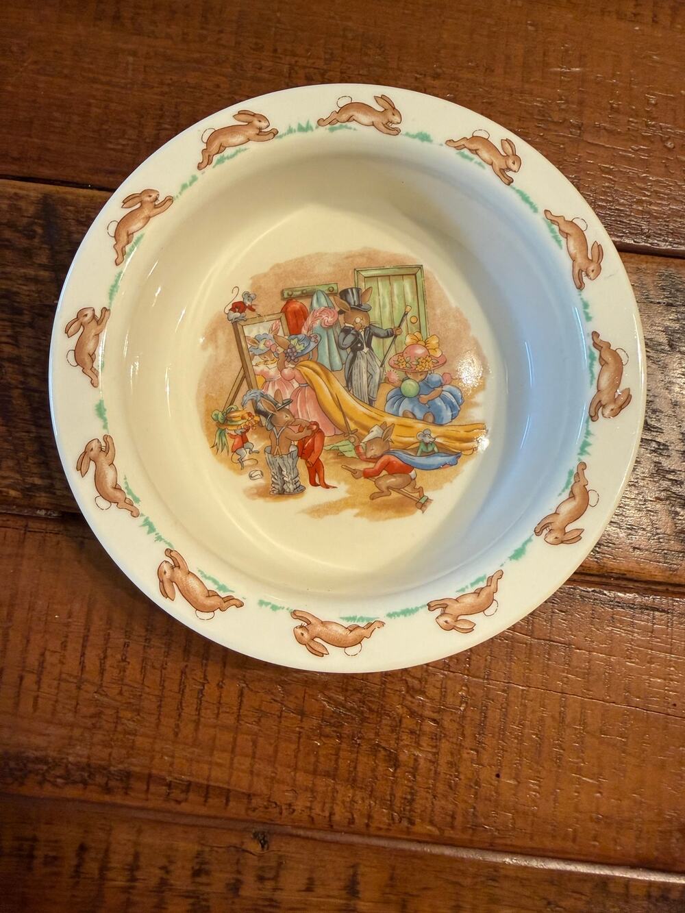Vintage Royal Doulton Bunnykins 6" Bowl Dress Up Pattern 1936